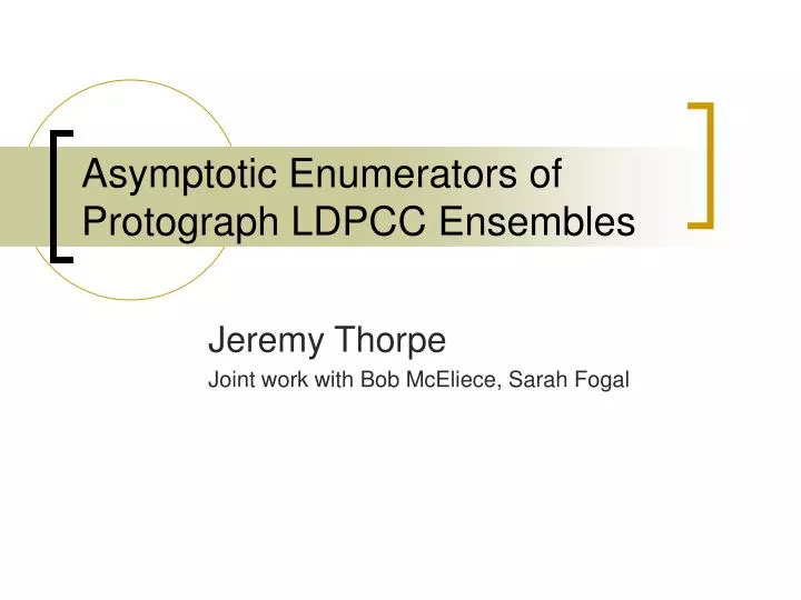 asymptotic enumerators of protograph ldpcc ensembles