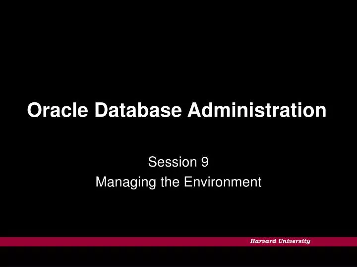 oracle database administration