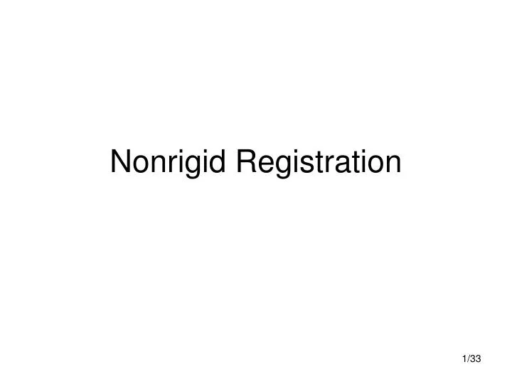 nonrigid registration
