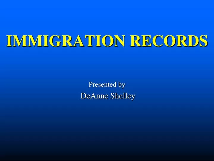 immigration records