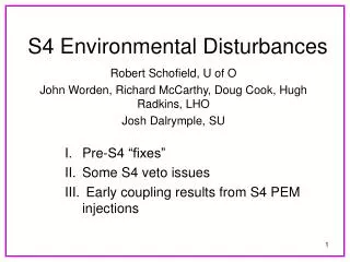 S4 Environmental Disturbances