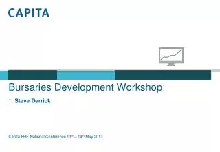 Bursaries Development Workshop - Steve Derrick