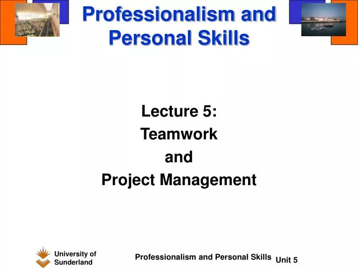 professionalism and personal skills