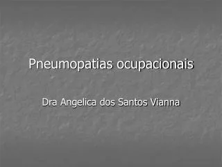 pneumopatias ocupacionais