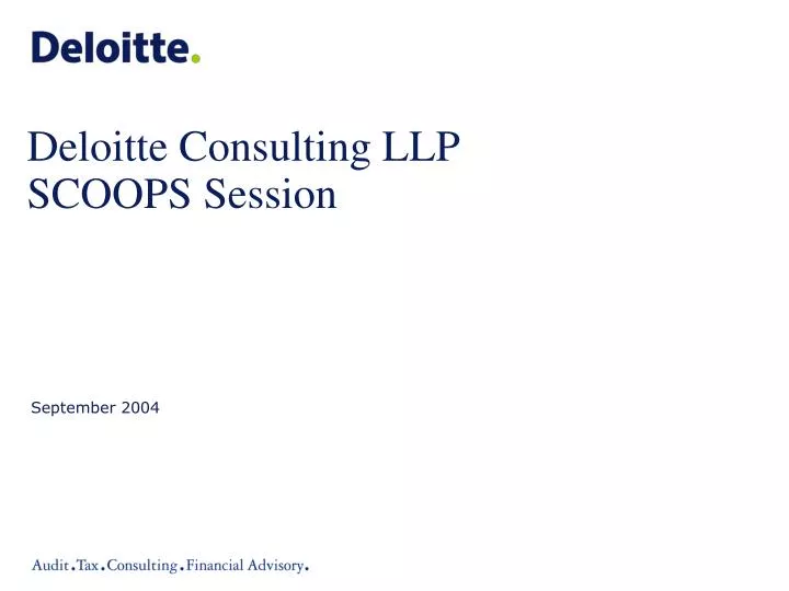 deloitte consulting llp scoops session