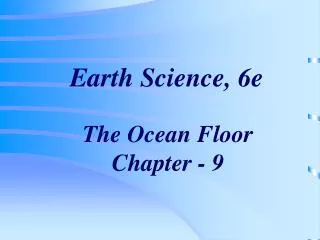 Earth Science, 6e