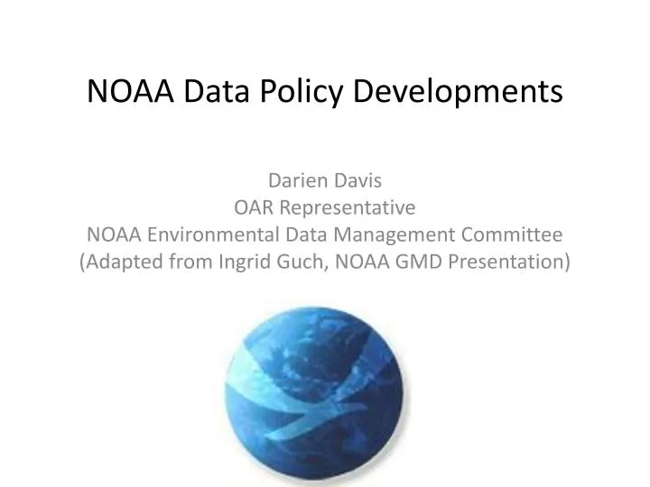 noaa data policy developments