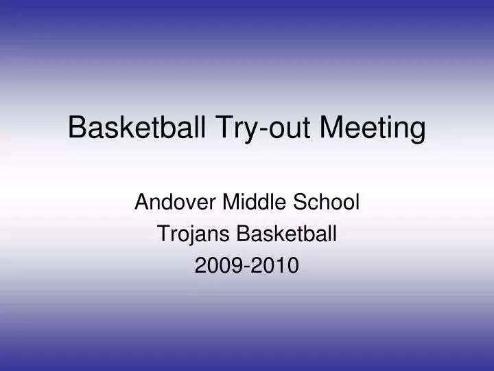 basketball try out meeting