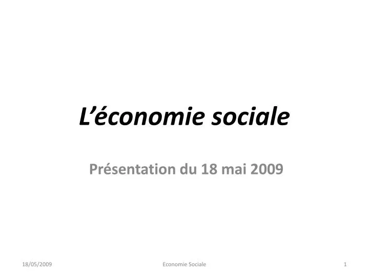 l conomie sociale