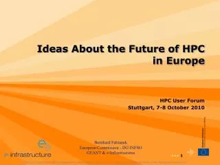 Ideas About the Future of HPC in Europe