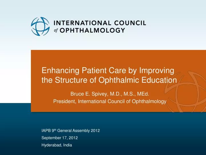 enhancing patient care by improving the structure of ophthalmic education