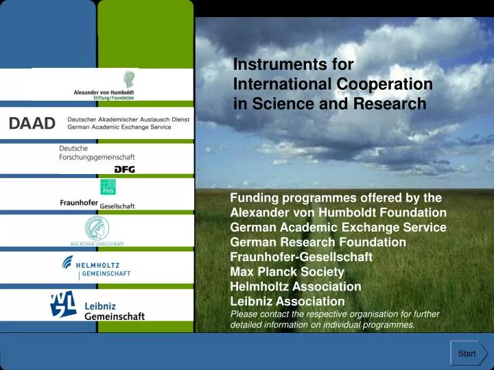 instruments for international cooperation in science and research