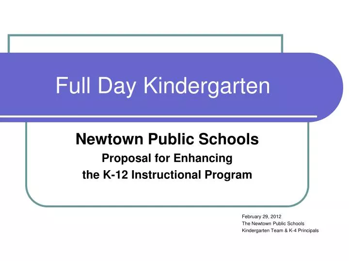 full day kindergarten