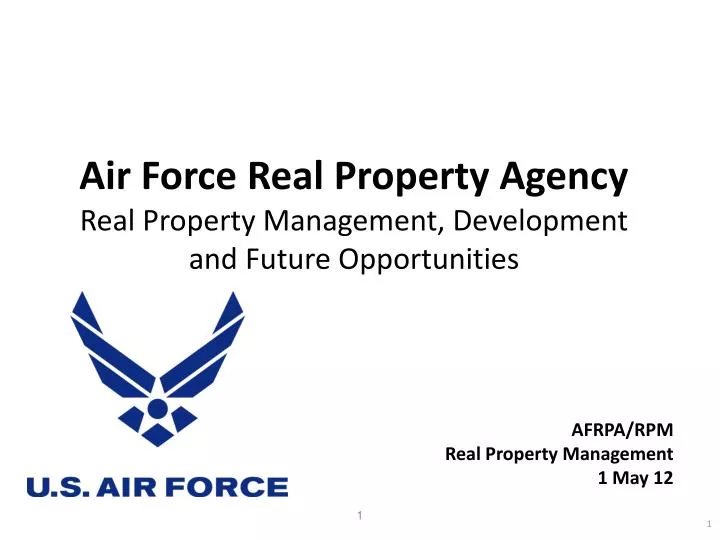 air force real property agency real property management development and future opportunities