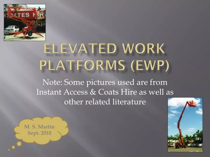 elevated work platforms ewp
