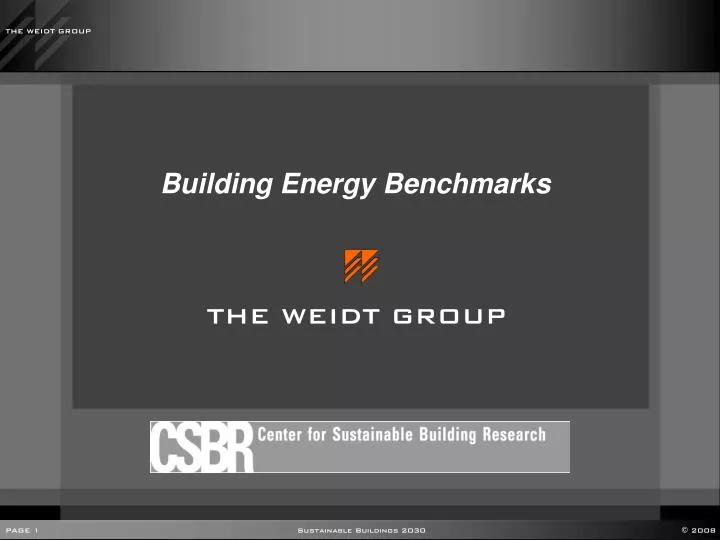 building energy benchmarks