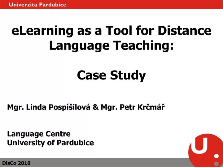 elearning as a tool for distance language teaching case study