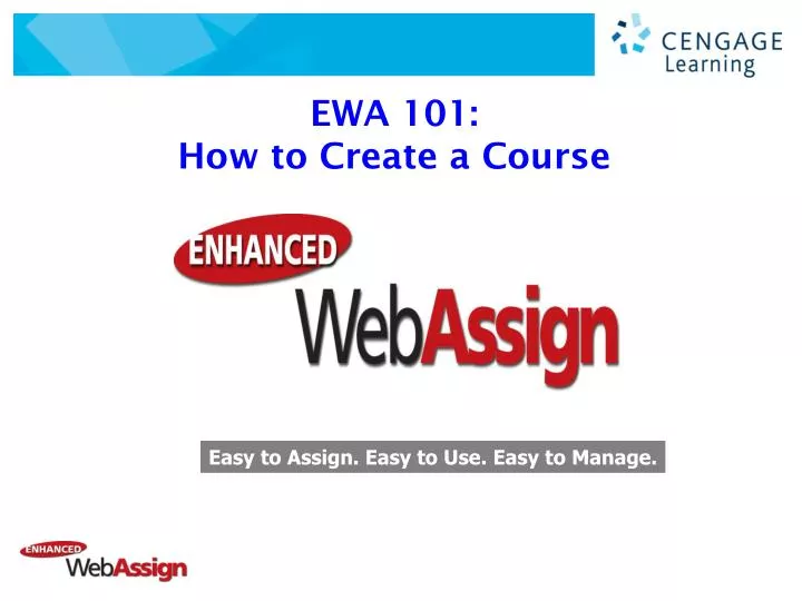 ewa 101 how to create a course