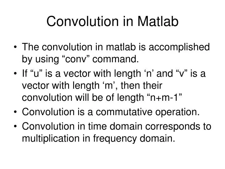 convolution in matlab