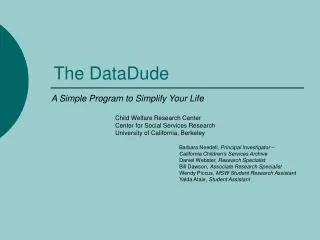 The DataDude