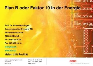 plan b oder faktor 10 in der energie