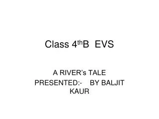 Class 4 th B EVS