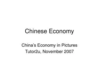 Chinese Economy