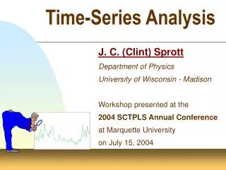 Time-Series Analysis