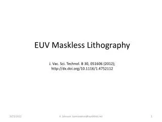 EUV Maskless Lithography