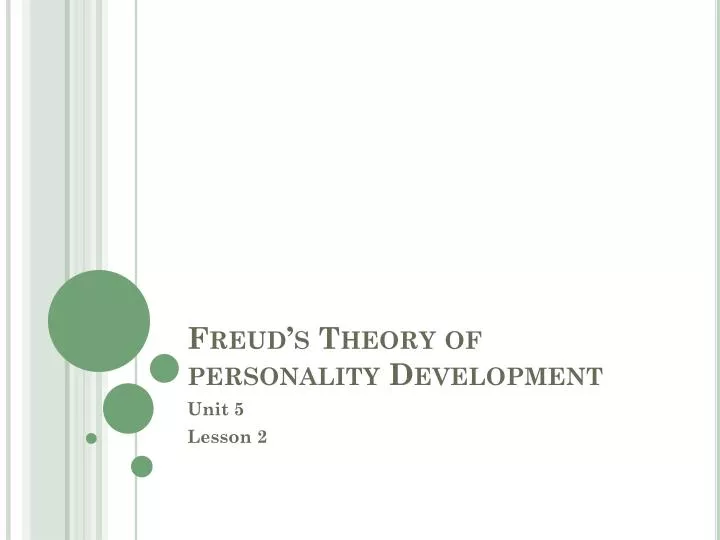 freud s theory of personality development
