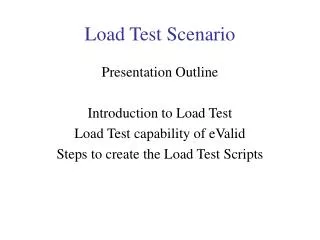 Load Test Scenario