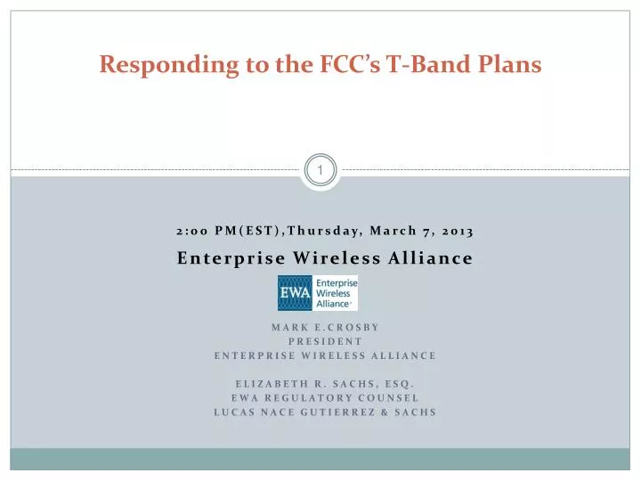 responding to the fcc s t band plans