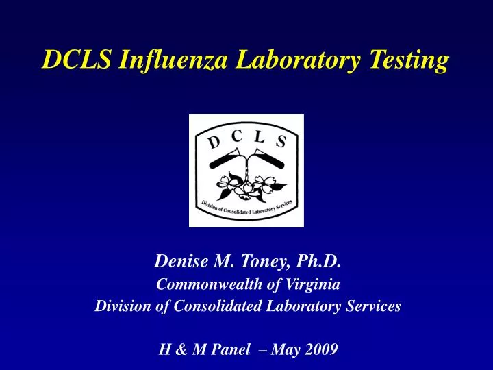 dcls influenza laboratory testing