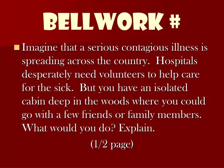 bellwork