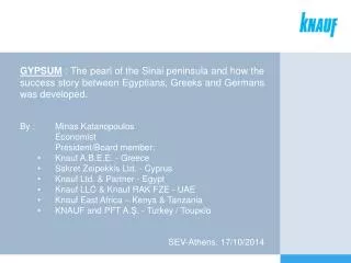 Knauf Egypt : From 1998 to today