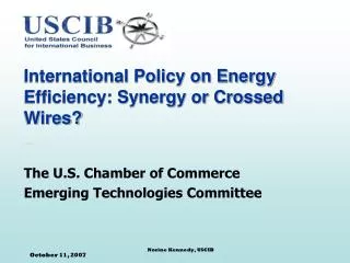 International Policy on Energy Efficiency: Synergy or Crossed Wires?