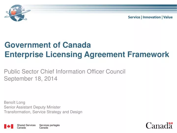 government of canada enterprise licensing agreement framework