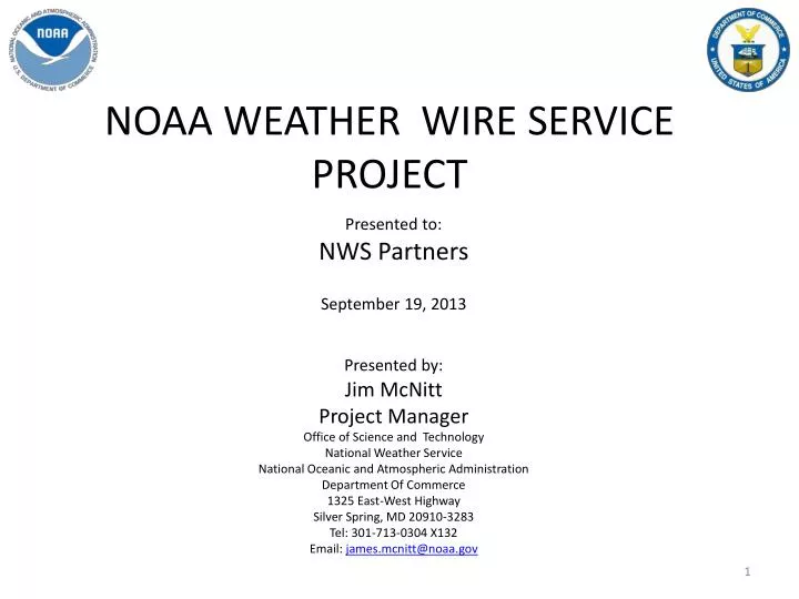 noaa weather wire service project