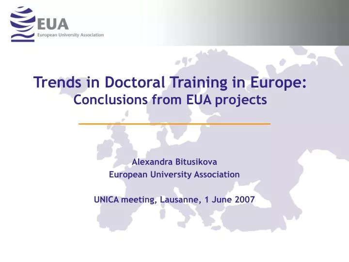 trends in doctoral training in europe conclusions from eua projects