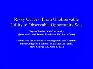 Risky Curves: From Unobservable Utility to Observable Opportunity Sets