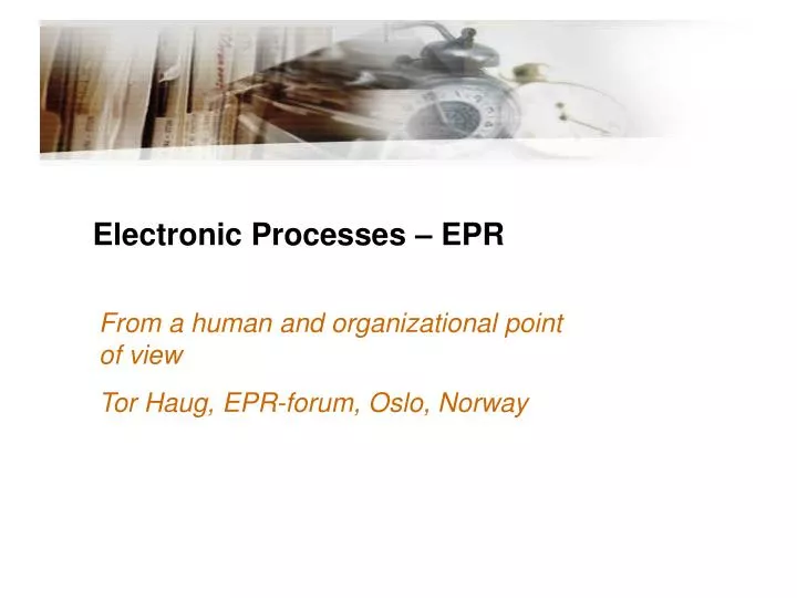 electronic processes epr