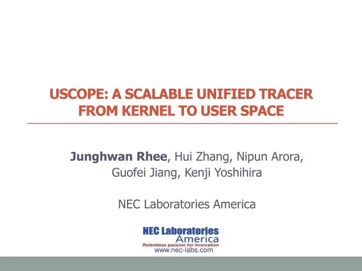 uscope a scalable unified tracer from kernel to user space