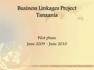 Business Linkages Project Tanzania