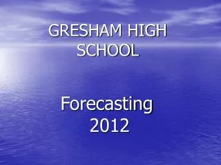 GRESHAM HIGH SCHOOL