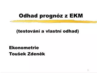 odhad progn z z ekm