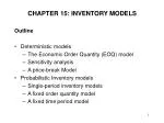 CHAPTER 15: INVENTORY MODELS - slide 1