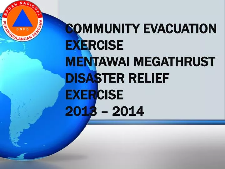 community evacuation exercise mentawai megathrust disaster relief exercise 2013 2014