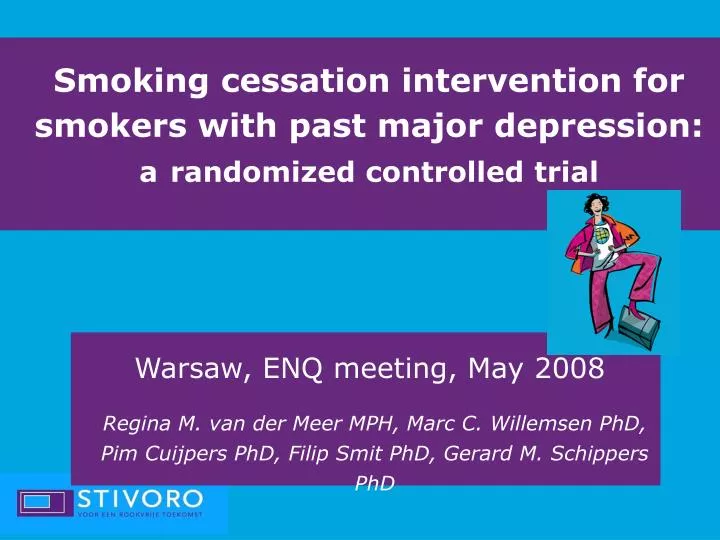 smoking cessation intervention for smokers with past major depression a randomized controlled trial