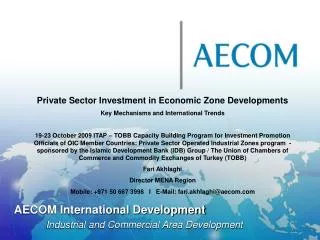 AECOM International Development 	Industrial and Commercial Area Development
