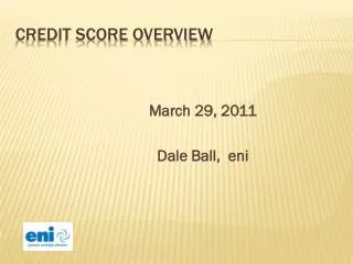 CREDIT SCORE OVERVIEW